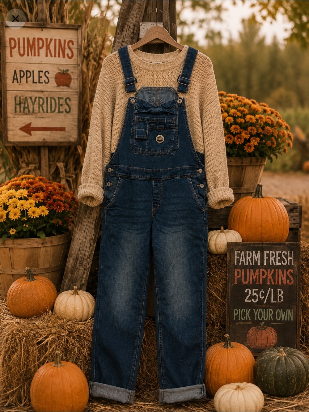 Berne Denim Bib Overalls Vintage Workwear Farm Chore Fall